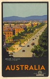 Artist: b'TROMPF, Percy' | Title: b'Adelaide, South Australia, a city in a garden, Australia.' | Date: (1930s) | Technique: b'lithograph, printed in colour, from multiple stones'