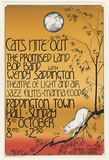 Artist: b'EARTHWORKS POSTER COLLECTIVE' | Title: bCat's nite out | Date: 1976 | Technique: b'screenprint, printed in colour, from two stencils'