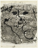 Artist: BOYD, Arthur | Title: Oval figure between two heads. | Date: (c.1965) | Technique: monotype, printed in black ink, from one plate | Copyright: This work appears on screen courtesy of Bundanon Trust