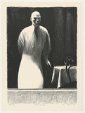 Artist: AMOR, Rick | Title: The waiter | Date: 1997 | Technique: lithograph, printed in black ink, from one stone | Copyright: Image reproduced courtesy the artist and Niagara Galleries, Melbourne