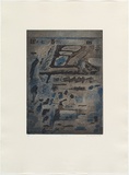 Artist: MADDOCK, Bea | Title: It's 5 M | Date: 1976, October | Technique: photo-etching, aquatint, softground etching, engraving, roulette and drypoint, printed in colour, from two plates