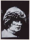 Artist: b'Dodd, James.' | Title: b'Not titled [Diana III].' | Date: 2004 | Technique: b'stencil, printed in white ink, from one stencil'