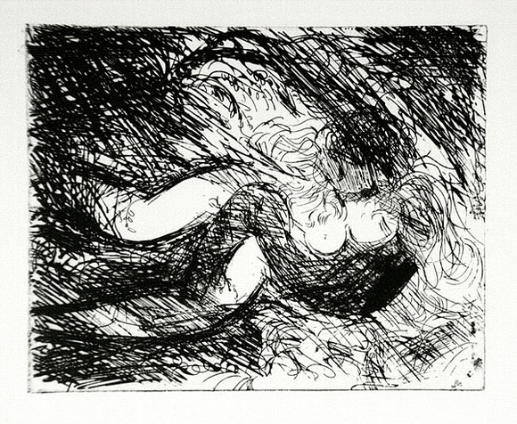 Artist: b'BOYD, Arthur' | Title: b'Lovers in a thicket.' | Date: (1962-63) | Technique: b'etching and aquatint, printed in black ink, from one plate' | Copyright: b'Reproduced with permission of Bundanon Trust'