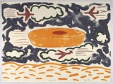 Artist: b'Bowen, Dean.' | Title: b'Flying pie' | Date: 1991 | Technique: b'lithograph, printed in colour, from multiple stones'