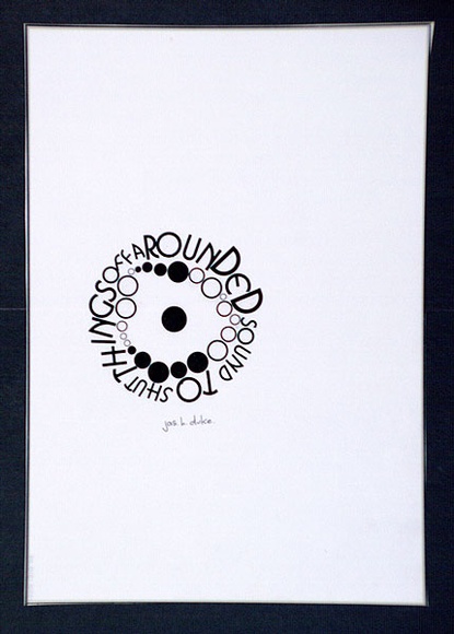 Artist: b'Duke, Jas H.' | Title: b'A Rounded Sound to Shut Things Off.' | Technique: b'letraset'