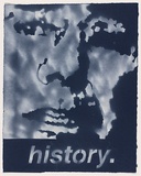 Artist: Azlan. | Title: (Remember your) history. | Date: 2003 | Technique: stencil, printed in white ink, from multiple stencils