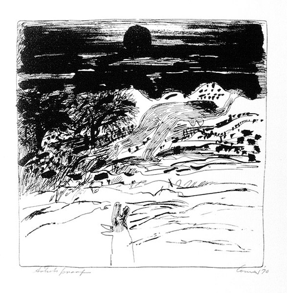 Artist: b'Connor, Kevin.' | Title: b'not titled [landscape].' | Date: 1970 | Technique: b'screenprints, printed in black ink, from one screen'