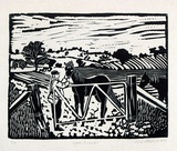 Artist: Shepherd, Elise. | Title: Good friends | Date: 1985 | Technique: linocut, printed in green ink, from one block