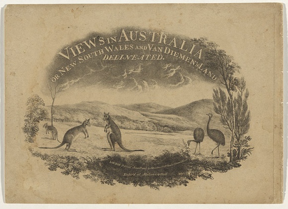 Artist: b'Lycett, Joseph.' | Title: bViews in Australia or New South Wales, & Van Dieman's Land delineated | Date: 1825 | Technique: b'lithograph, printed in black ink, from one stone'