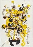 Artist: b'Lanceley, Colin.' | Title: b'Friendly mechanism.' | Date: 1965 | Technique: b'lithograph, printed in colour, from multiple zinc plates' | Copyright: b'\xc2\xa9 Colin Lanceley. Licensed by VISCOPY, Australia'