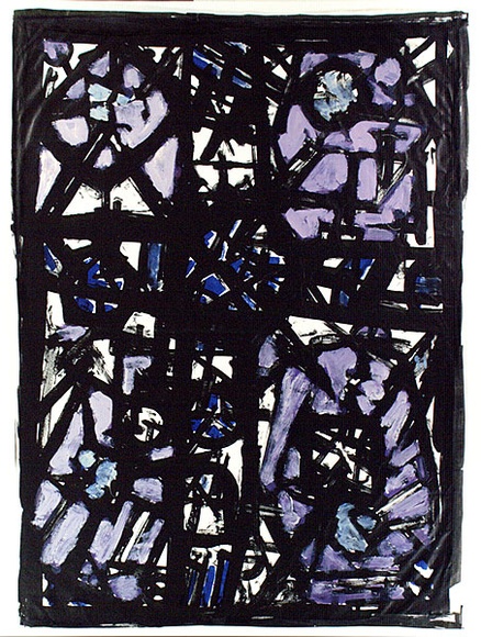 Artist: b'Kemp, Roger.' | Title: b'Cruciform' | Date: 1965 | Technique: b'lithograph, printed in colour, from three zinc plates; hand-coloured with synthetic polymer paint'