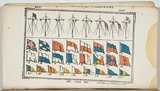 Title: not titled [ship sinaling flags]. | Date: 1855 | Technique: lithograph, printed in black ink, from one stone; hand-coloured