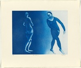 Artist: b'Dickerson, Robert.' | Title: b'The dance I.' | Date: 1995 | Technique: b'etching and aquatint, printed in azure ink, from one copper plate'