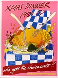 Artist: b'Robertson, Ian.' | Title: b'Xmas dinner 1981' | Date: 1981 | Technique: b'screenprint, printed in colour, from multiple stencils'