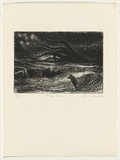 Artist: b'AMOR, Rick' | Title: b'The sea.' | Date: 1989 | Technique: b'etching, printed in black ink, from one plate; hand-coloured'