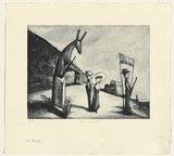 Artist: SHEAD, Garry | Title: The monument | Date: 1991-94 | Technique: etching and aquatint, printed in blue-black ink, from one plate | Copyright: © Garry Shead