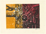 Artist: EWINS, Rod | Title: Tree. | Date: 1966 | Technique: relief print, printed in colour, from multiple vynal blocks