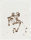 Artist: b'Olsen, John.' | Title: b'Tree frog' | Date: 1973 | Technique: b'lithograph, printed in brown ink, from one stone' | Copyright: b'\xc2\xa9 John Olsen. Licensed by VISCOPY, Australia'