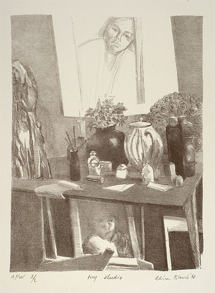 Artist: b'Chehovski, Alice Blanch.' | Title: b'My studio' | Date: 1998 | Technique: b'lithograph, printed in black ink, from one stone'