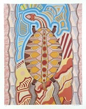 Artist: b'Gingingara, Doris.' | Title: b'Garriwa-Long Necked Turtle' | Technique: b'screenprint, printed in colour, from multiple stencils'