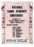 Artist: Weeks, Ron. | Title: Poster: 'National Labor Students' Conference' | Date: 1974 | Technique: screenprint, printed in colour, from multiple stencils