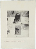 Artist: MADDOCK, Bea | Title: Etching test black: Man walking | Date: 1973 | Technique: half-tone photo-etching, printed in black ink, from two plates