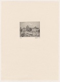 Artist: b'Rees, Lloyd.' | Title: b'Plaza Soller, Majorca' | Date: 1976 | Technique: b'softground-etching, printed in black ink, from one zinc plate' | Copyright: b'\xc2\xa9 Alan and Jancis Rees'