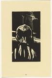 Artist: b'Counihan, Noel.' | Title: b'The factory of death.' | Date: 1950 | Technique: b'linocut, printed in black ink, from one block'