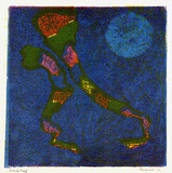 Artist: b'SHEARER, Mitzi' | Title: b'not titled' | Date: 1975 | Technique: b'linocut, printed in colour, from three blocks'