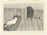 Artist: Brack, John. | Title: Model asleep. | Date: 1977 | Technique: lithograph, printed in black ink, from one zinc plate | Copyright: © Helen Brack