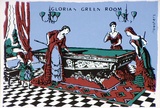 Artist: b'JILL POSTERS 1' | Title: bPostcard: Gloria's green room | Date: 1983-87 | Technique: b'screenprint, printed in colour, from four stencils'