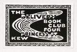 Artist: b'Derham, Frances.' | Title: b'Bookplate: The Delivery Book Club, 4 Princess Street, Kew.' | Date: (1925) | Technique: b'linocut, printed in black ink, from one block'