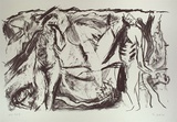 Artist: Smith, Tim. | Title: Adam and Eve | Date: 1986, December | Technique: lithograph, printed in black ink, from one stone
