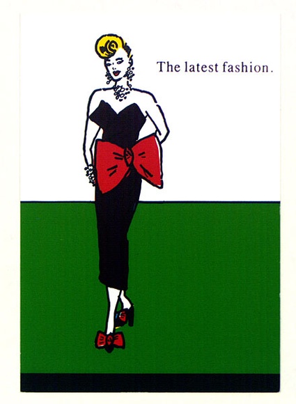 Artist: b'PEARCE, Robert' | Title: b'The latest fashion' | Date: 1988 | Technique: b'offset-lithograph, printed in colour, from multiple stones [or plates]'