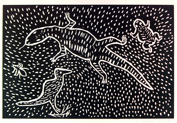 Artist: b'Purvis, Julie.' | Title: b'not titled [No.17]' | Date: 1990 | Technique: b'woodcut, printed in black ink, from one block'