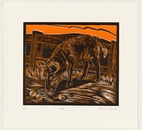 Title: Pig | Date: 2008 | Technique: linocut, printed in colour, from multiple blocks; embossed