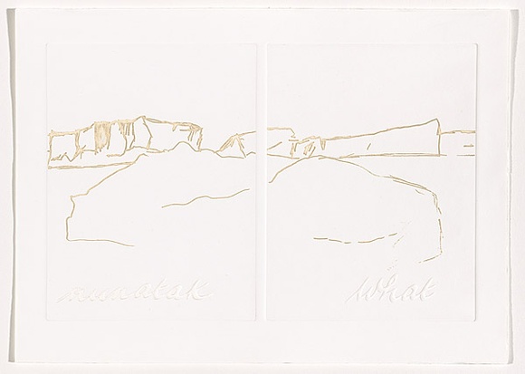 Title: b'Antarctica (sheet 7)' | Date: 1988 | Technique: b'photo-etching and embossing, printed in intaglio and relief, from two zinc plates'