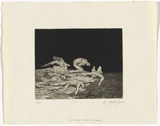 Artist: b'SELLBACH, Udo' | Title: b'The target is man (to ignore)' | Date: 1965-66 | Technique: b'etching and aquatint, printed in black ink, from one plate'