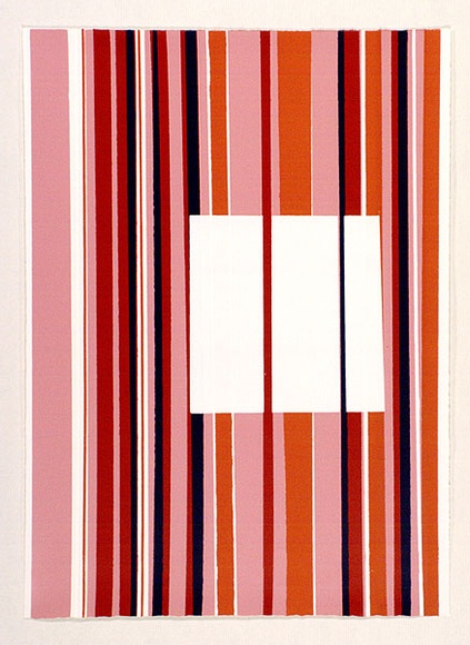 Artist: b'Harper, Melinda.' | Title: b'Square with lines.' | Date: 1992 | Technique: b'screenprint, printed in four colours, from five stencils' | Copyright: b'Reproduced courtesy of the artist and Anna Schwartz Gallery'