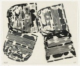 Artist: Fardin, Galliano. | Title: Commission 10: # 6. | Date: 2005 | Technique: linoblock, printed in black ink front and verso, from 2 blocks