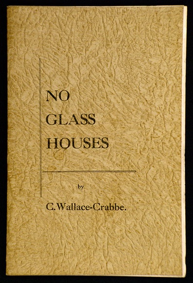 Artist: b'Wallace-Crabbe, Christopher.' | Title: b'No glass houses.' | Date: 1955 | Technique: b'wood-engraving, letterpress'