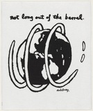 Artist: WORSTEAD, Paul | Title: Not long out of the barrel | Date: 1992 | Technique: screenprint, printed in black ink, from one stencil | Copyright: This work appears on screen courtesy of the artist