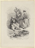 Artist: b'GILL, S.T.' | Title: b'Recovery of stray horses announced' | Date: 1852 | Technique: b'lithograph, printed in black ink, from one stone'