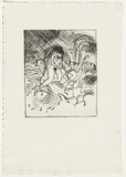 Artist: b'BOYD, Arthur' | Title: b'Jonah with the seagull.' | Date: 1972-73 | Technique: b'etching, printed in black ink, from one plate' | Copyright: b'Reproduced with permission of Bundanon Trust'