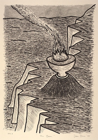 Artist: b'Bowen, Dean.' | Title: b'The beacon' | Date: 1988 | Technique: b'lithograph, printed in black ink, from one stone'