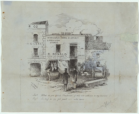 Artist: b'RAFFAELLO, J. G.' | Title: b'Secretary: What do you think Henderson of this new addition to my business?' | Date: 1835 | Technique: b'lithograph, printed in black ink, from one stone'