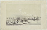 Artist: b'Thomas, Edmund.' | Title: b'River Yarra' | Date: 1853 | Technique: b'lithograph, printed in colour, from two stones (black image, light cream tint stone]'