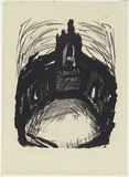 Artist: MADDOCK, Bea | Title: Ruined church | Date: 1961 | Technique: lithograph, printed in black ink, from one stone