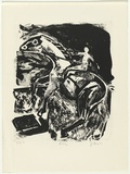 Artist: Boag, Yvonne. | Title: Riding | Date: 1987 | Technique: lithograph, printed in black ink, from one stone | Copyright: © Yvonne Boag