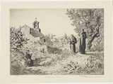 Artist: LINDSAY, Lionel | Title: The Hermitage, Cordova. | Date: 1931 | Technique: etching and aquatint, printed in black ink, from one plate | Copyright: Courtesy of the National Library of Australia